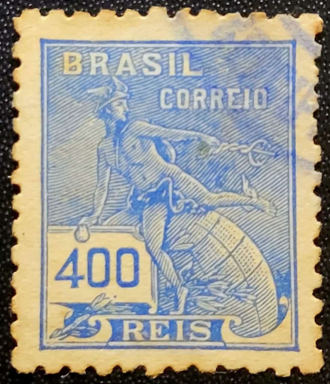 Regulares - RHM 303 a (Usado) 400 Réis - Mercúrio e Globo - Vovó Parte 2 - 1936/37