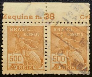 Regulares - RHM 304 (Usado) Par 500 Réis - Mercúrio e Globo - Vovó Parte 2 - 1936/37