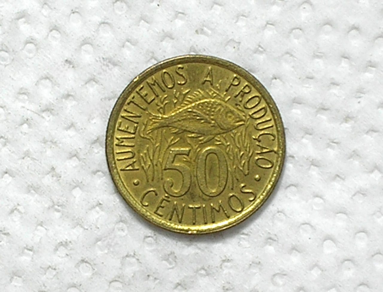 São Thomé e Principe) 50 Centimos - 1977 / Sob / Bz/Al / box58