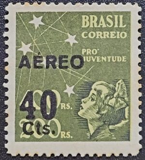 Aéreos - RHM A053 (Novo) 40 Cts - Selo "Pró Juventude" de 1940 SC. - 03/01/1944