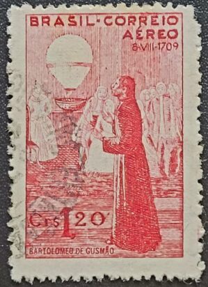 Aéreos - RHM A057 (Usado) Semana da Asa - Bartolomeu de Gusmão - O Padre Voador - 23/10/1944