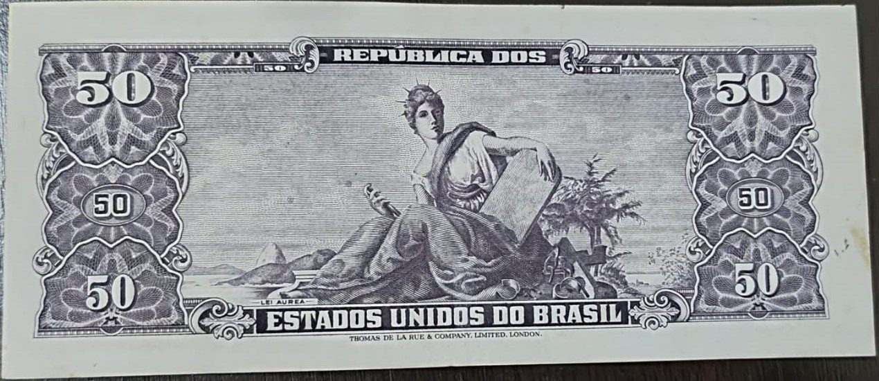 | Casa do Colecionador C115 - 50 CRUZEIROS NOVOS 2a ESTAMPA - 1944 - FE - MINSTRO - SÉRIE 1204 077739