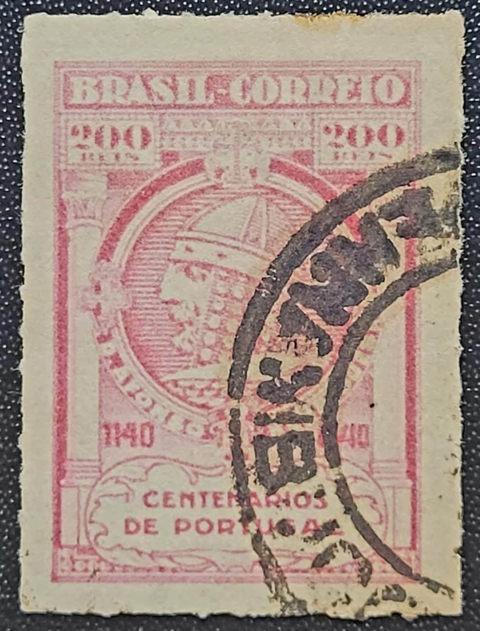 Comemorativos - RHM C0160 (Usado) 200 Réis - Rei Afonso Henriques - 8º Centenário da Independência e 3º da Restauração de Portugal - 01/12/1940