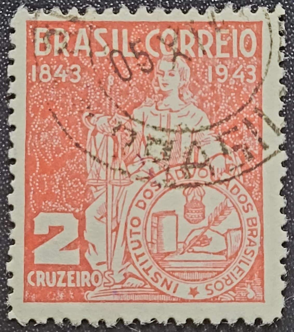 Comemorativos - RHM C0184 (Usado) Centenário do Instituto dos Advogados Brasileiros - 30/08/1943