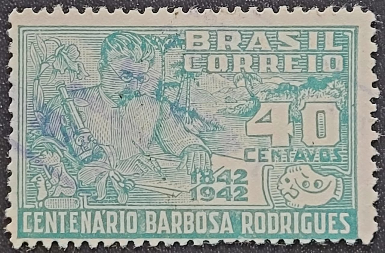 Comemorativos - RHM C0187 (Usado) Centenário Natalício do Botânico J. Barbosa Rodrigues (1842-1909) - 13/11/1943