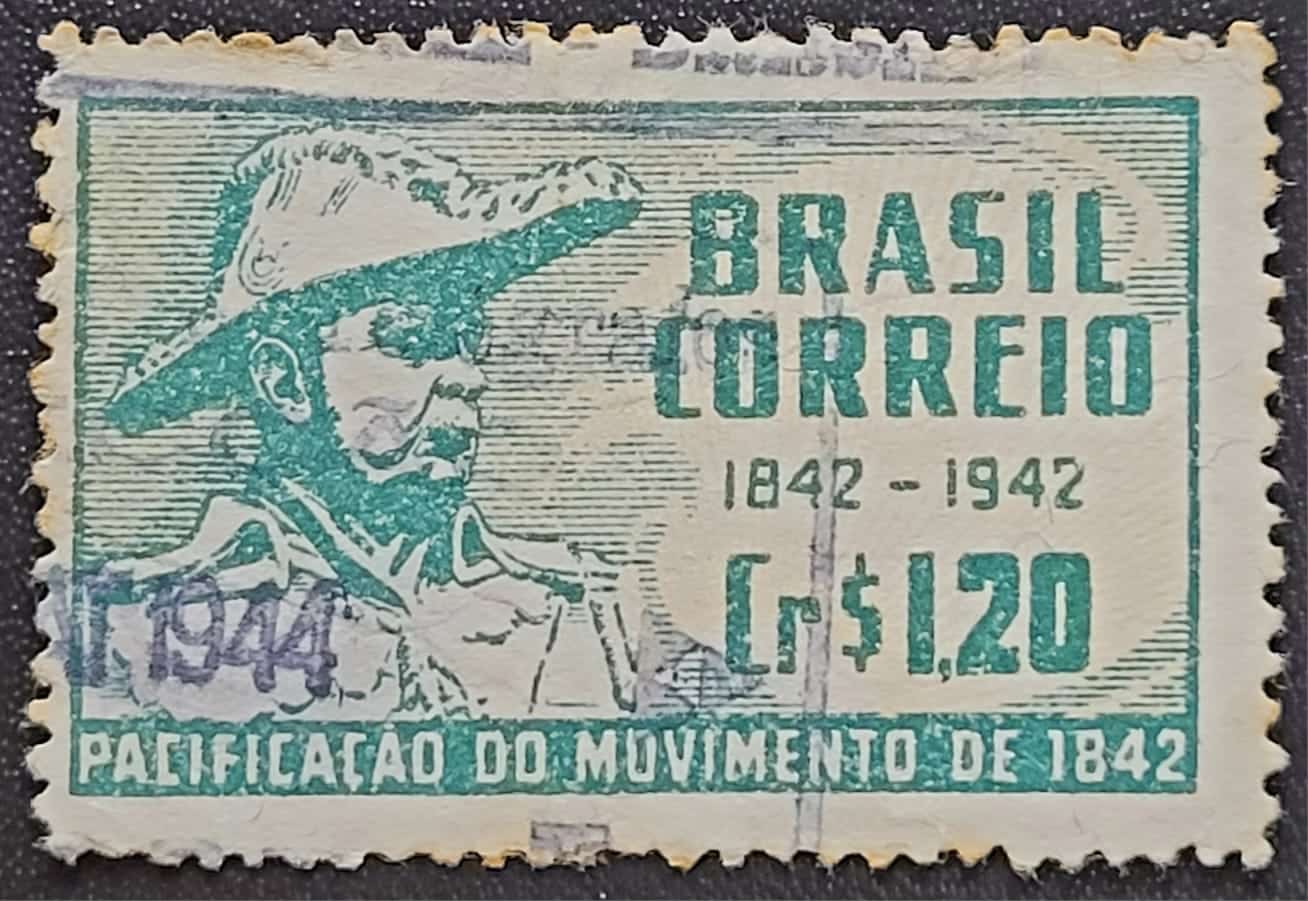 Comemorativos - RHM C0190 (Usado) 100 Anos da Pacificação de Minas por Caxias (1842) - 13/05/1944