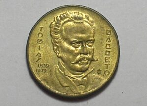 Flor de Cunho) 1.00 Réis 1939 - Tobias Barretos / Bz/Al