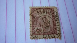 SELO 1000 RÉIS COM CARIMBO MARIANNA LOTE 476 .