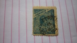 SELO 200 RÉIS COM CARIMBO PORTO FERREIRA LOTE 379 .