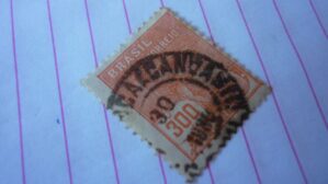 SELO 300 RÉIS COM CARIMBO Á CANOAS LOTE 604 .