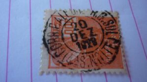 SELO 300 RÉIS COM CARIMBO CORR.P.ALEGRE R.G.SUL LOTE 609 .