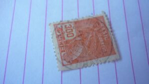 SELO 300 RÉIS COM CARIMBO PAPANDUVA LOTE 610 .
