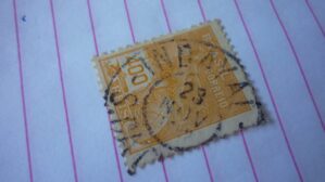 SELO 400 RÉIS COM CARIMBO INDAYAL LOTE 580 .