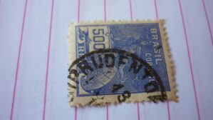 SELO 500 RÉIS COM CARIMBO PRUDENTOPOLIS LOTE 565 .