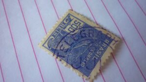SELO 500 RÉIS COM CARIMBO TELEGRAFHOS LOTE 579 .