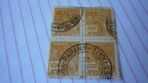 SELO 600 RÉIS COM CARIMBO PARANA - POSTA RESTANTE LOTE 519 .