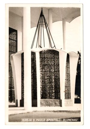 Cartão Postal Igreja Sao Paulo Apostolo - Blumenau - ( SC ) - Anos 60