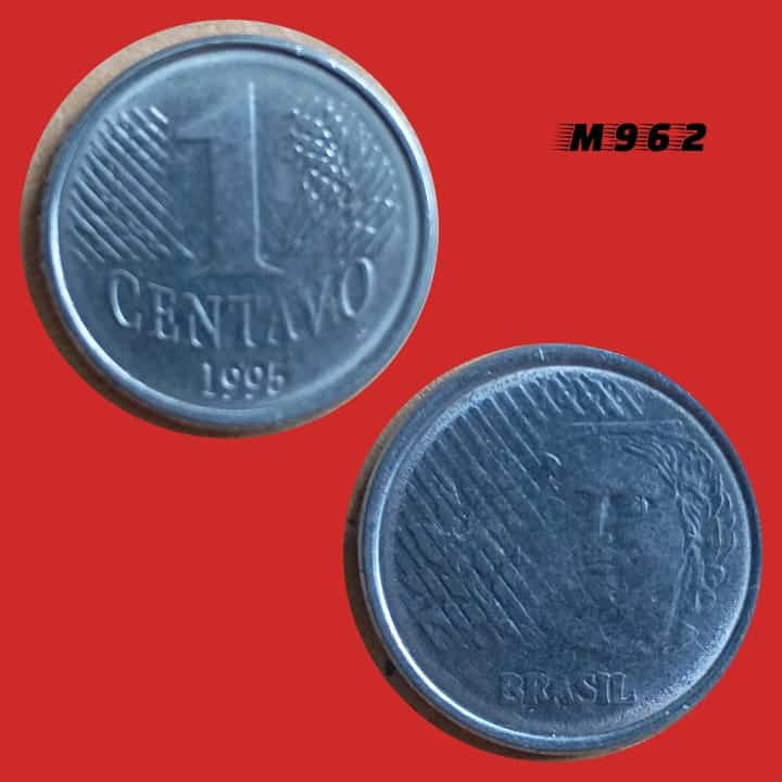 Moeda 1 Centavo - Aço Inox - 3g - 20mm - 1995 - M962