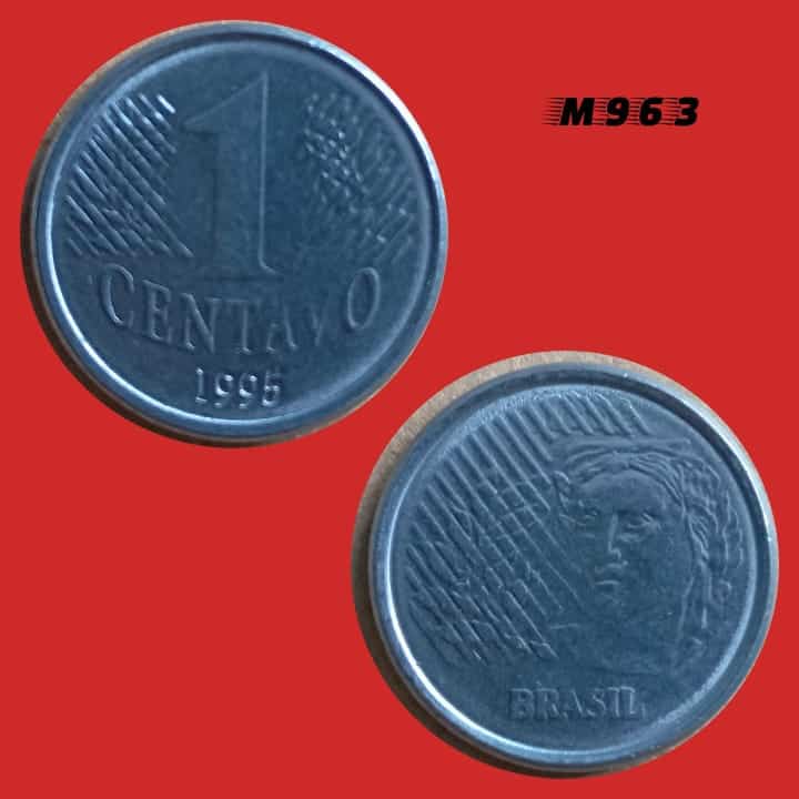 Moeda 1 Centavo - Aço Inox - 3g - 20mm - 1995 - M963