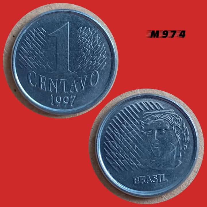 Moeda 1 Centavo - Aço Inox - 3g - 20mm - 1997 - M974