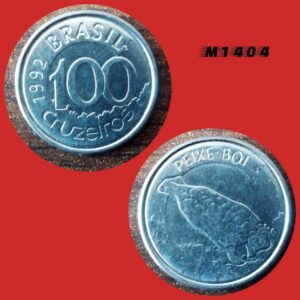 Moeda 100 Cruzeiros - Aço Inox - 2,4g - 18mm - 1992 - M1404