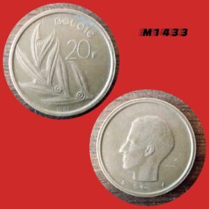 Moeda Bélgica - 20 francos - Níquel-Bronze - 6,63g - 25,6mm - 1981 - M1433