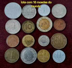 Moedas do mundo *lote com 16 moedas* Sku 1479
