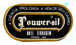 Plastico Adesivo Power Oil - Anti Ferrugem - Anos 60