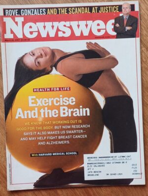 Revista em inglês Newsweek 13 2007. Exercise and the brain. Saúde.