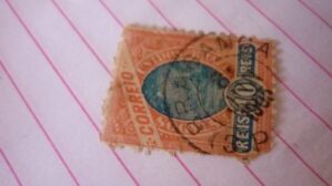 SELO 10 RÉIS COM CARIMBO BRAGANÇA LOTE 955 .