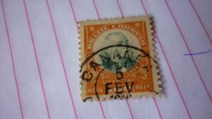 SELO 100 RÉIS COM CARIMBO CANANÉA LOTE 668 .