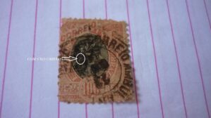 SELO 100 RÉIS COM CARIMBO CORREIO AMBULANTE E PROVAVEL S NO CABELO LOTE 915.