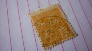 SELO 100 RÉIS COM CARIMBO DO TURVO LOTE 855 .