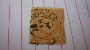 SELO 100 RÉIS COM CARIMBO GUAZES LOTE 783 ,