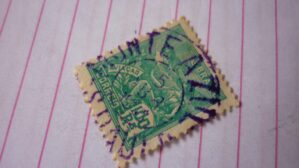 SELO 100 RÉIS COM CARIMBO MONTE AZUL LOTE 1168 .