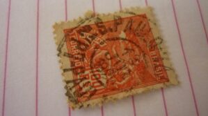 SELO 100 RÉIS COM CARIMBO P7 2ª S.PAULO LOTE 778 .