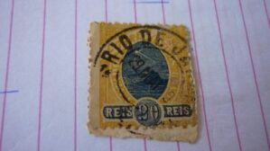 SELO 20 RÉIS COM CARIMBO RIO DE JANEIRO LOTE 921 .