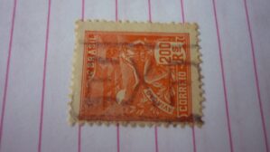 SELO 200 RÉIS CO CARIMBO EXP.. LOTE 697 .