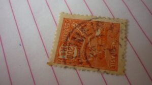 SELO 200 RÉIS COM CARIMBO LIMEIRA LOTE 728 .