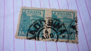 SELO DUPLA CR$0,40 COM CARIMBO JACOBINA LOTE 1078 .