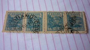 SELO TIRA CR$0,40 COM CARIMBO CARUARU LOTE 1134 .