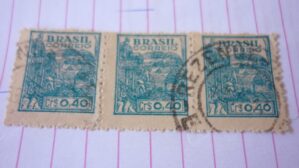 SELO TIRA CR$0.40 COM CARIMBO REZENDE LOTE 1089 .