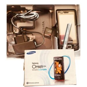 TELEFONE CELULAR ANTIGO SANSUNG OMNIA LITE WINDOWS PHONE. BLACK. NA CAIXA