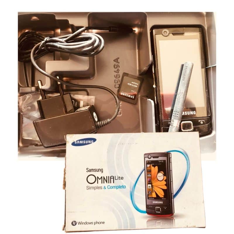| Casa do Colecionador TELEFONE CELULAR ANTIGO SANSUNG OMNIA LITE WINDOWS PHONE. BLACK. NA CAIXA