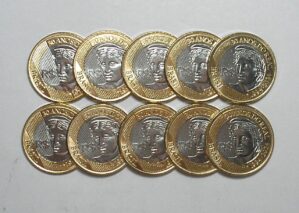 1 Real - 2024 / 30 anos do Real / 10 moedas Bimetal / Flor de Cunho