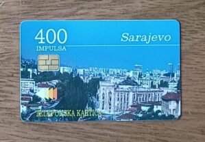 5a3. Cartão telefone Bósnia e Herzegovina. Cidade de Sarajevo.