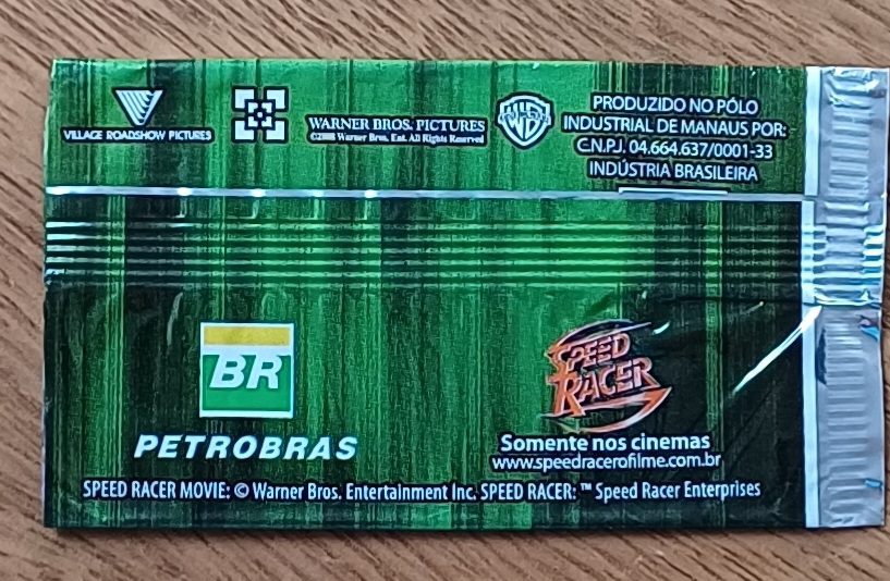 | Casa do Colecionador 5a4. Envelope vazio cards Petrobras Speed Racer.