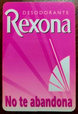 Calendário de Bolso (Tema Propaganda) Desodorante Rexona - Ano 1996 (Estrangeiro - Cuba)
