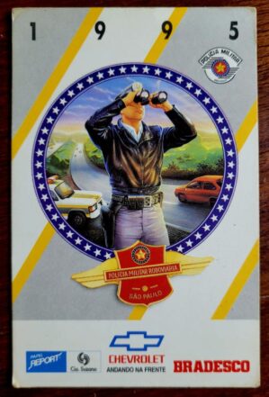 Calendário de Bolso (Tema Propaganda) Polícia Militar Rodoviária - Ano 1995