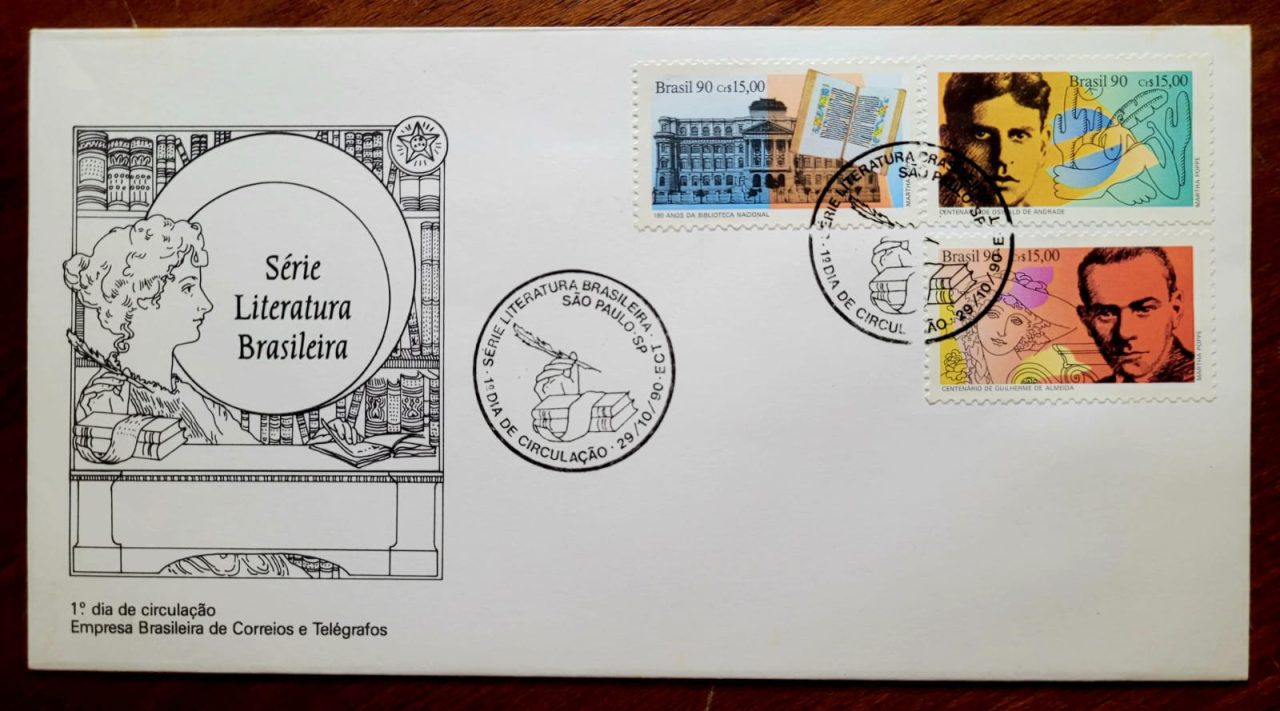 | Casa do Colecionador Envelope FDC (1º Dia de Circulação) RHM FDC-517 - Literatura Brasileira - Dia do Livro